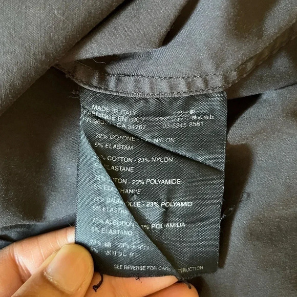 Prada Men’s Slim Fit Stretch Button-Up Shirt Dark Gray 42 (16.5) Made in Italy - Picture 5 of 12